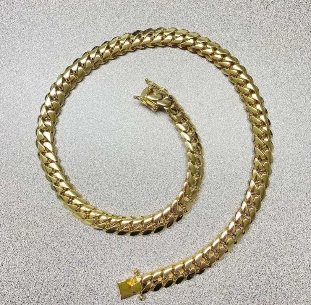 11mm 925 Sterling Silver Hip Hop Miami Cuban Link Chain 18k Rapper Mens Cuban Necklace Gift Party Engagement Hip Hop Jewelry