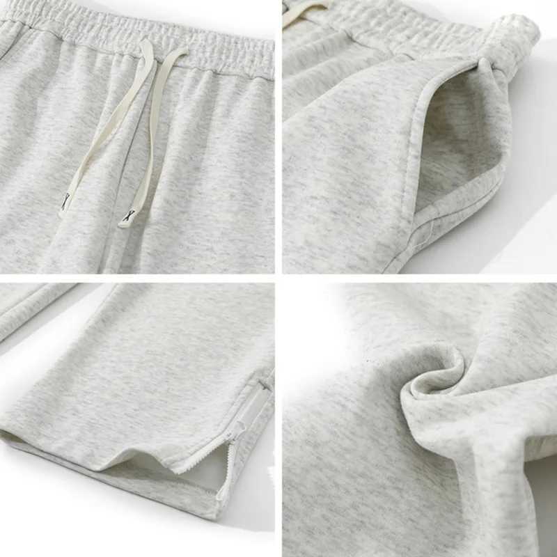 Grey Black Sweatpants Men Fashion Oversized Wide Leg Pants Men Streetwear Loose Straight Sports Pants Mens Joggers TrousersT250215