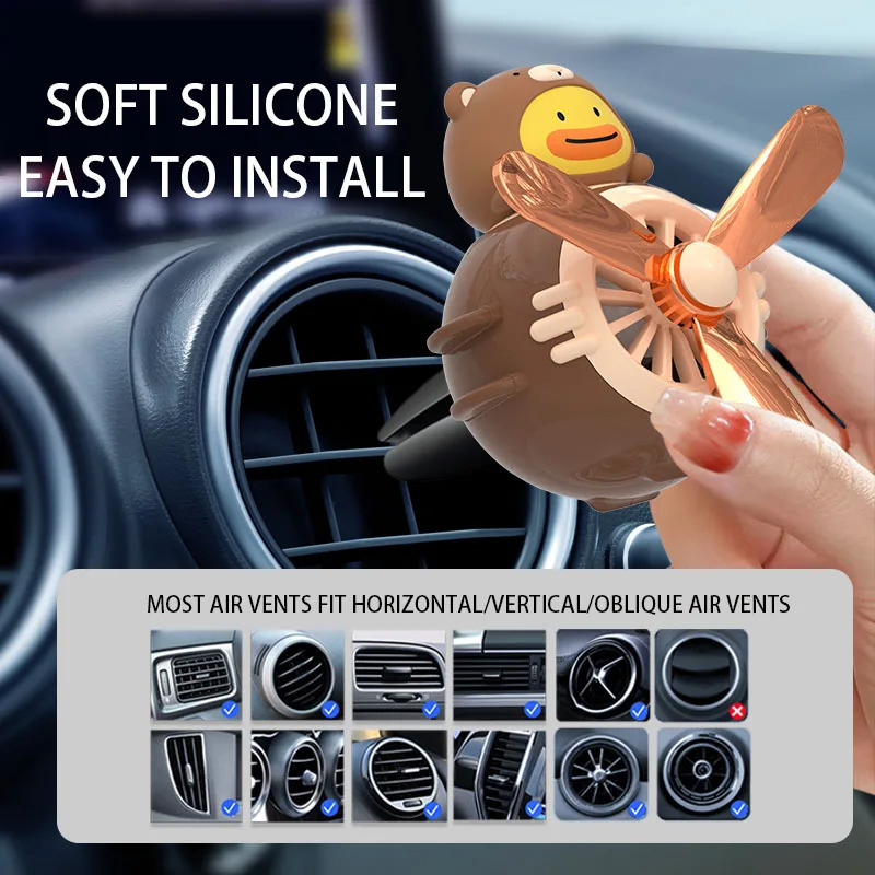 Car Air Outlet Aroma Car Creative Gifts Car Accessories Propeller Aroma Ornaments Give Two Scented Tablets 250214