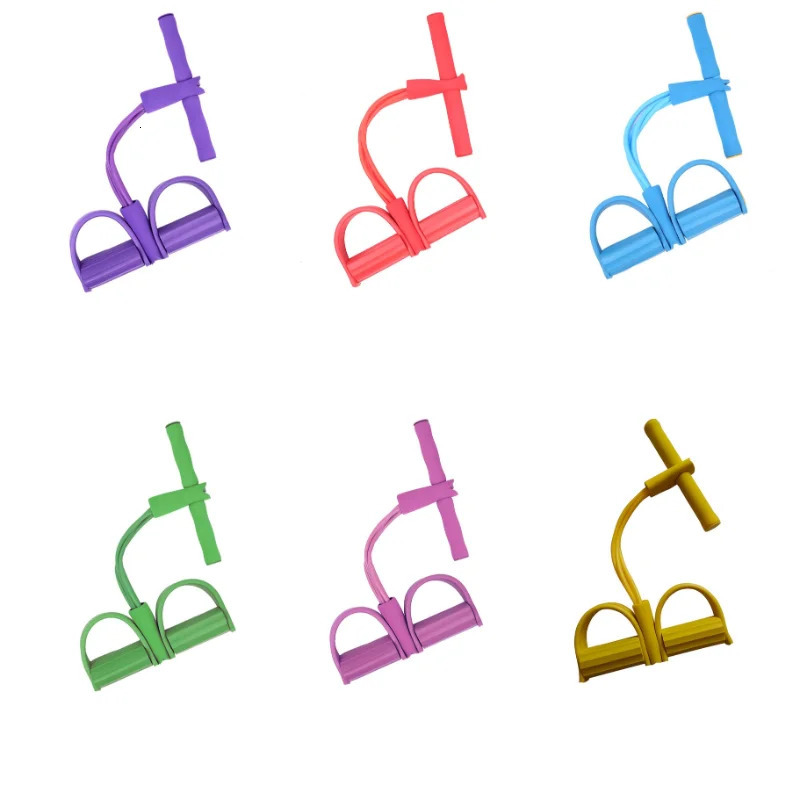 4 Resistance Elastic Pull Ropes Exerciser Rower Belly Band Home Gym Sport Training Bands for Fitness Equipment 250213