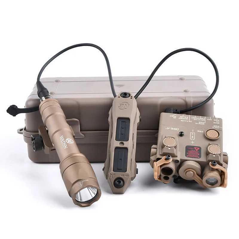WADSN Tactical DBAL-A2 PEQ15 Laser Head M300A M600C Flashlight AR15 Rif Weapon Light Red Dot Green Laser Airsoft Indicator W250214