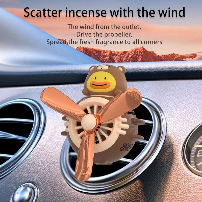 Car Air Outlet Aroma Car Creative Gifts Car Accessories Propeller Aroma Ornaments Give Two Scented Tablets 250214