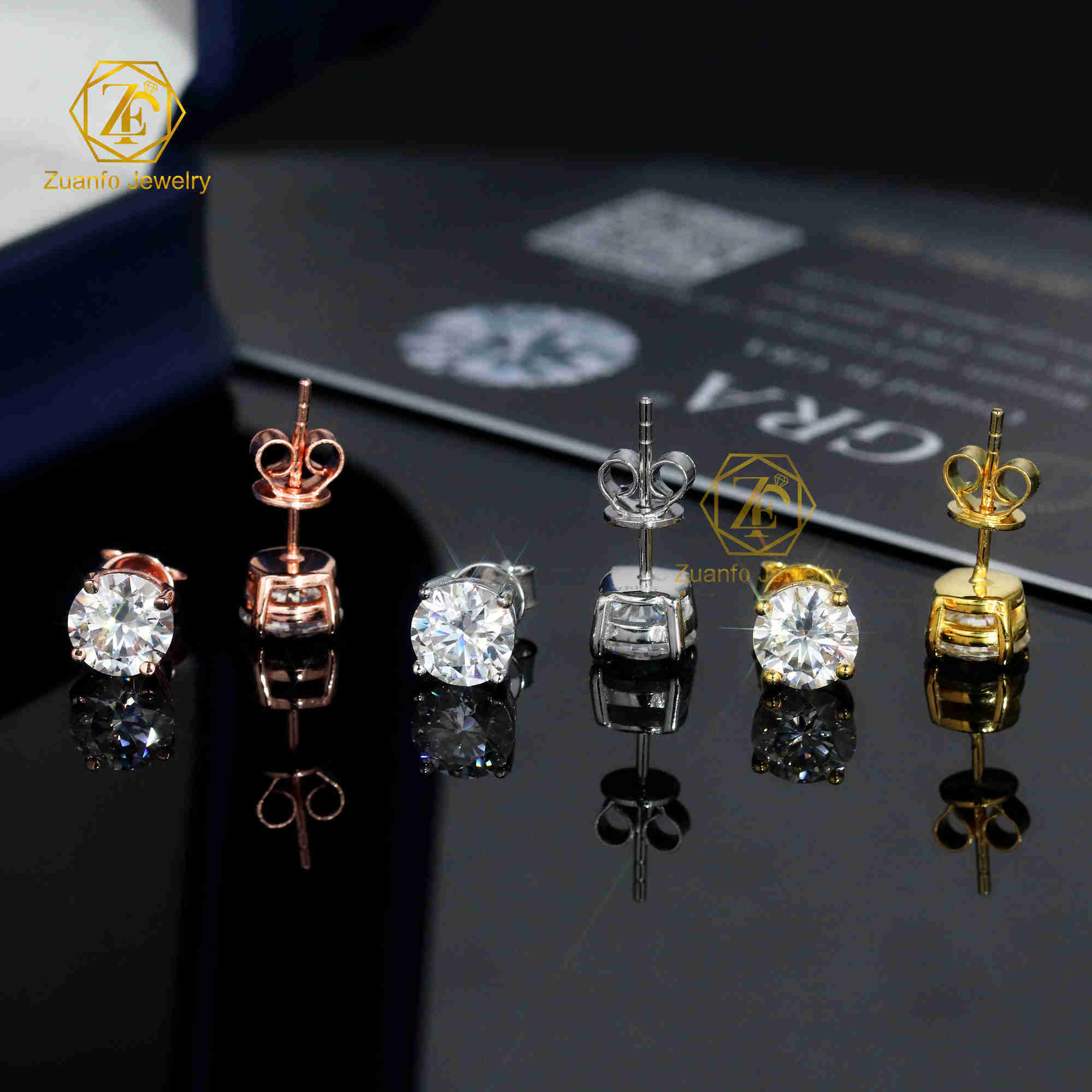 2025 New Trendy D VVS Moissanite Diamond 925 Sterling Silver Cut Stud Earrings Fine Christmas Gift Sizes 5mm 6.5mm 8mm