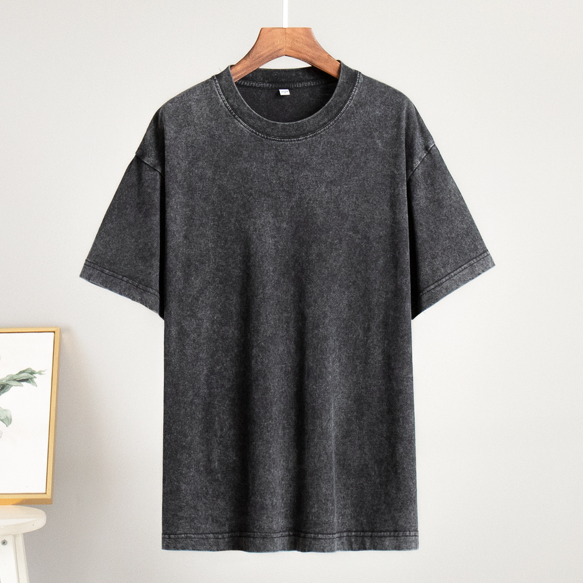 Designer Free Shipping Fashion Trend For Summer 2025 Wearing Loose Casual Round Neck Washed Fleece Short Sleeved T-shirt