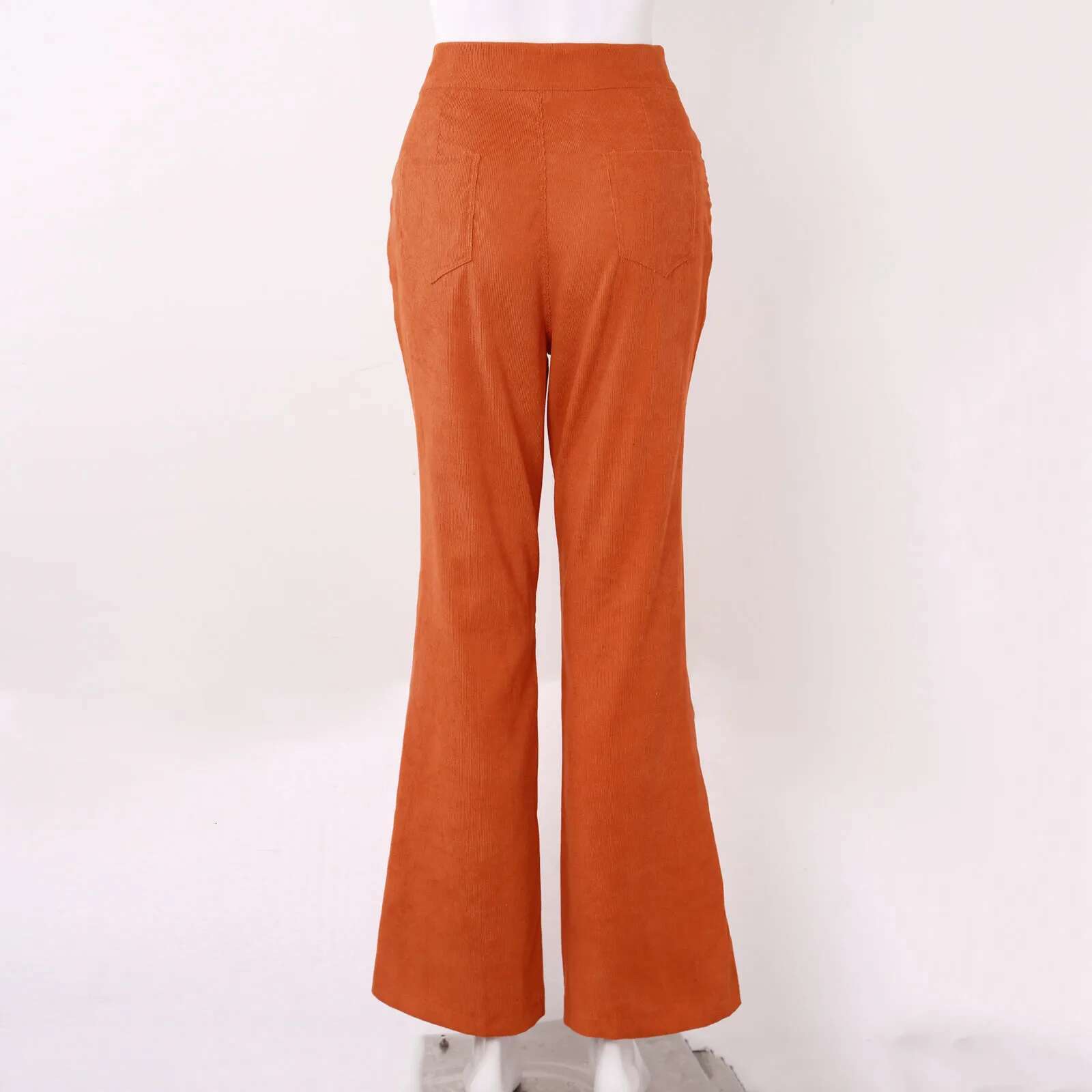 Wide Leg Sweatpants Cargo Corduroy Flare Pants Elastic Waist Bell Bottom Trousers Women Clothing Pantalones De Mujer