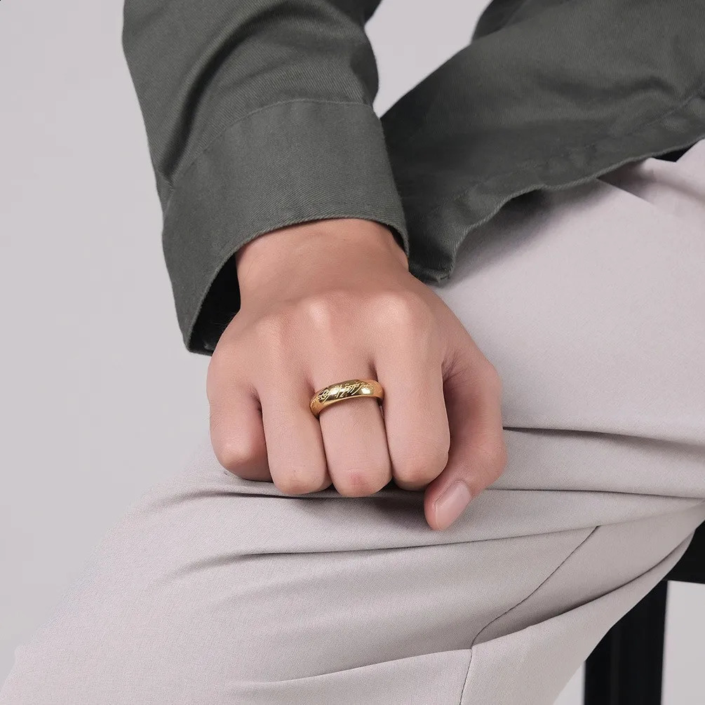 Stainless steel Language Rings for Unisex Fashion Accessories Jewelry 250213