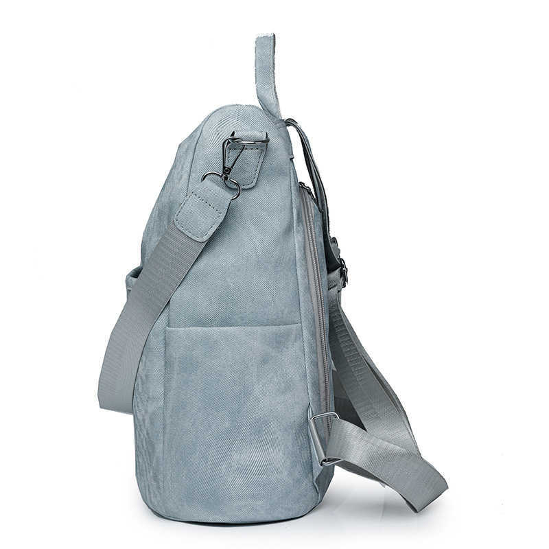 Womens Backpack New Large Capacity Anti theft PU Commuter Backpack Leisure Student Backpack Womens Bag