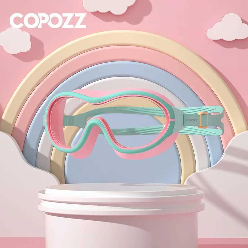COPOZZ Adjustable Swimming Goggles For Kids Waterproof Professional Childrens Swim Glasses Anti-fog Child Eyewear With Box Z250215