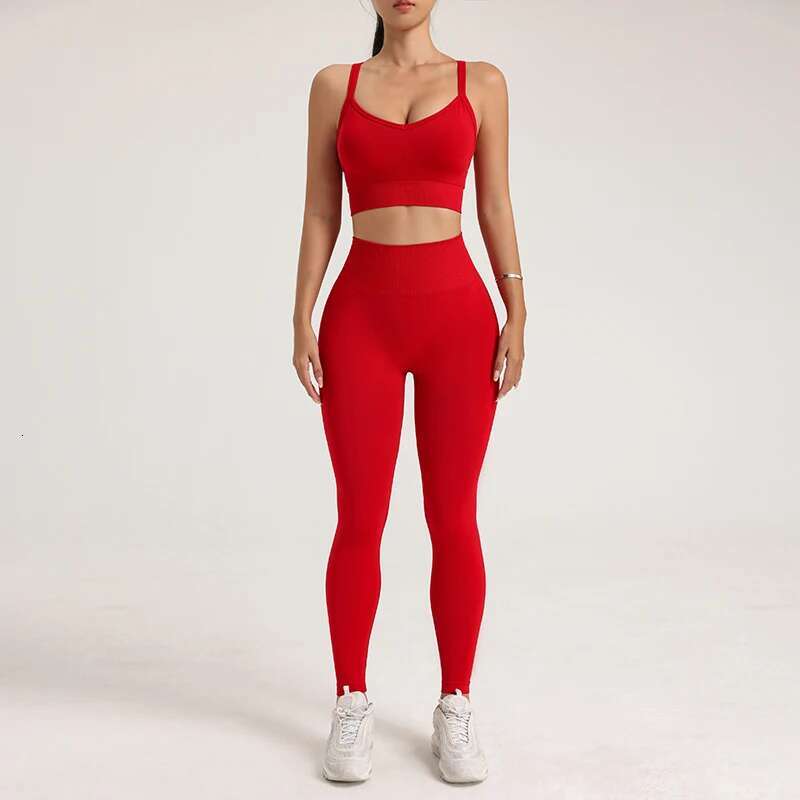Women's Yoga Suit Sports Underwear Leggings High Stretch Sportswear Quick Dry Breathable Training Clothes Pants