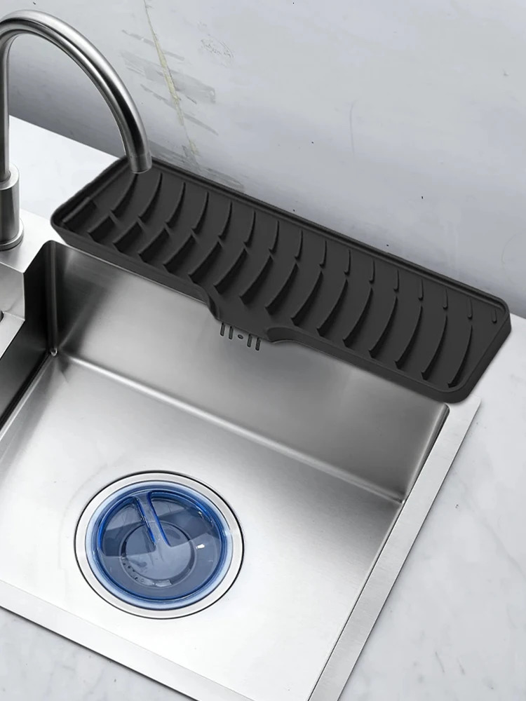 Silicone Faucet Mat for Kitchen Sink Drainage Mat Non-Slip Water Catcher Mat Drip Protection Pads Kitchen Sink Splash Guard 250213