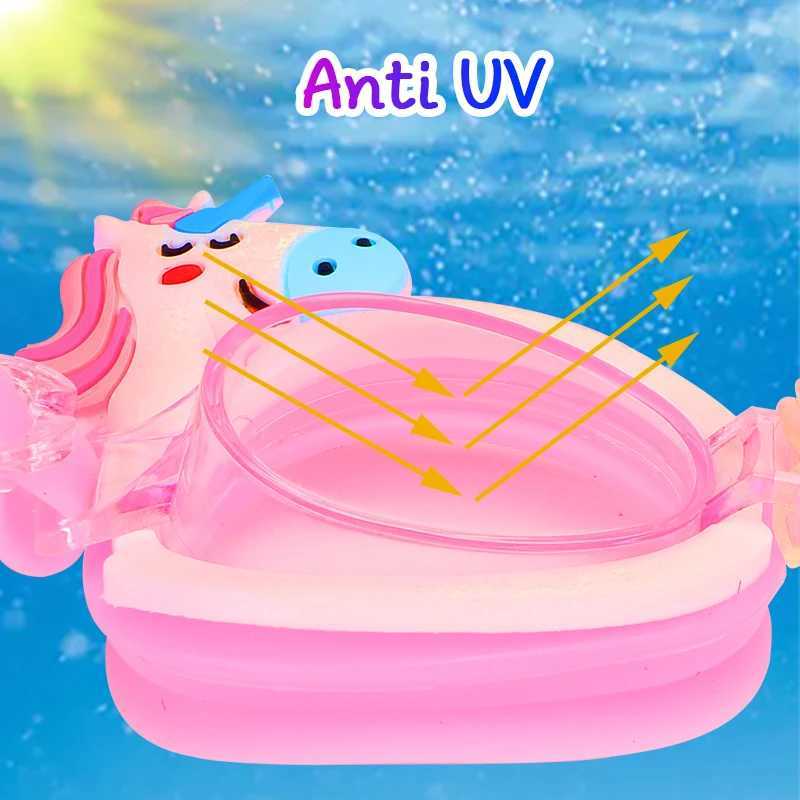 Cute Girl Swimming Goggles Anti Fog Swim Glasses Summer Swimming Accessories Silicone Eyewear With Ear Plugs Z250215