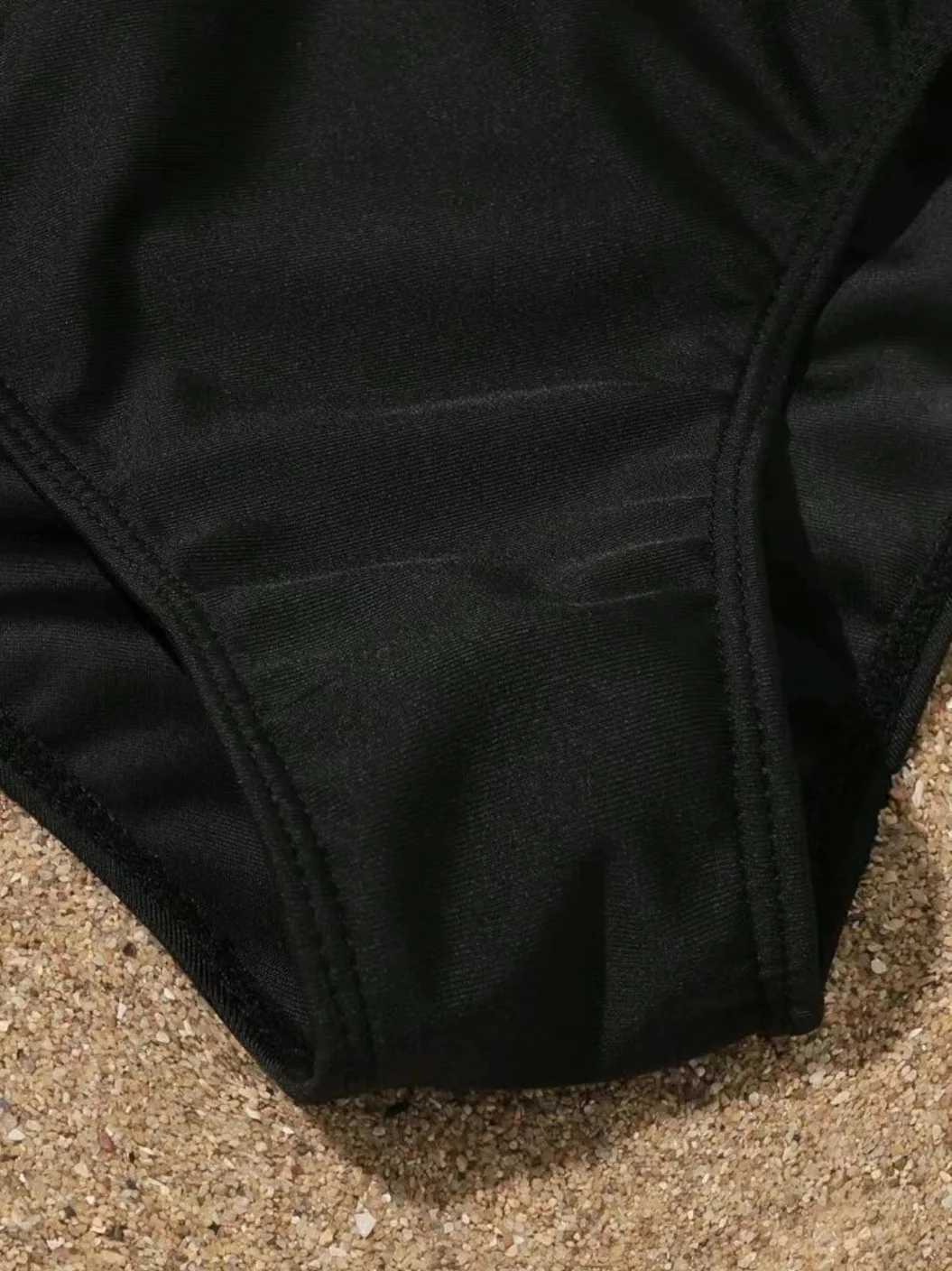 Girls 4pack Letter Print Bikini Sets with Shorts Mesh White Cover Ups Swimsuit 8-12 Years Childrens Swimwear Sport Bathing SuitXJ250214