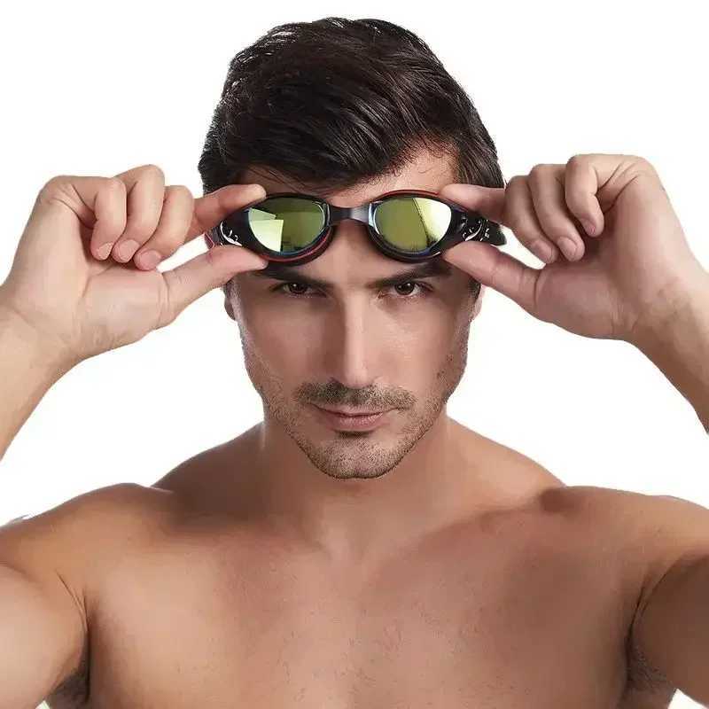 Adult Kids Swimming Glasses Myopia Goggles glasses with DegreeReplacable Nose Frame and Anti-fog Spray Z250215