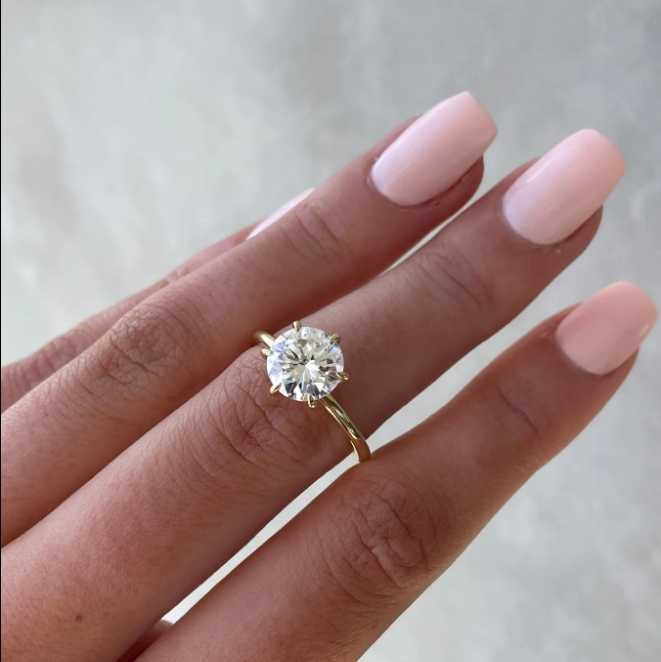 Hot Sale Custom 1CT 2CT Lab Grown Diamond Engagement Ring 18K Gold IGI Certified CVD HPHT VS1 18k Gold Certified Diamond Rings