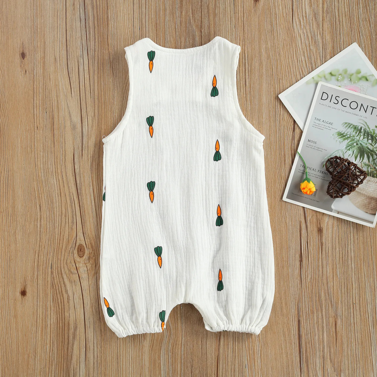 born Infant Baby Boys Girls Rompers Jumpsuits Playsuits Cotton Linen Muslin Sleeveless Toddler Baby Summer Clothing 250214