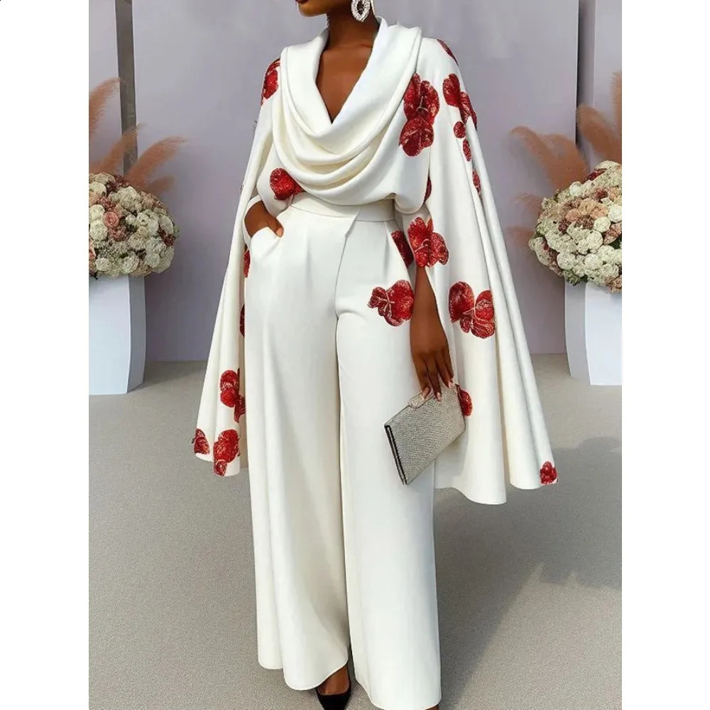 TWOTWINSTYLE Hit Color Two Piece Set for Women V Neck Long Sleeve Top High Waist Temperament Pant Chic Sets Female 250210