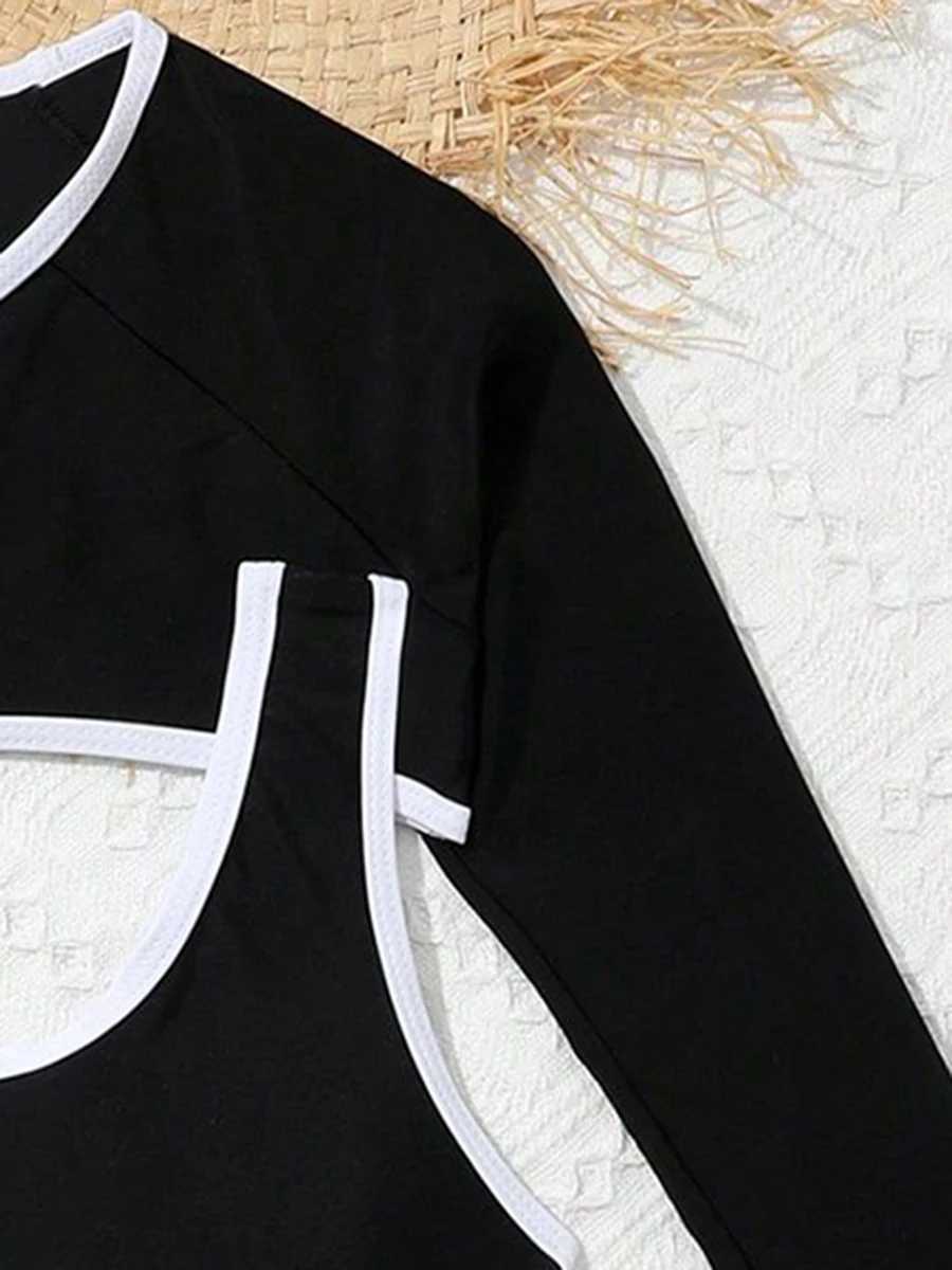 2024 Print Girls Swimsuit Two Piece Kids Swimwear Female Childrens Bathers Bathing Swimming Swim Suit BeachwearXJ250214