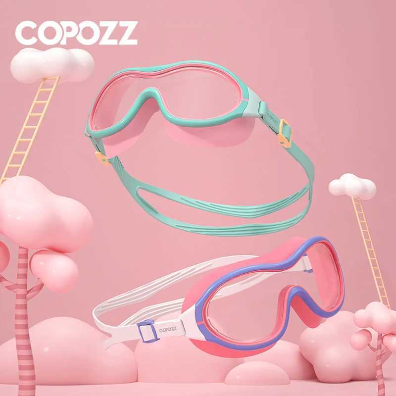 COPOZZ Adjustable Swimming Goggles For Kids Waterproof Professional Childrens Swim Glasses Anti-fog Child Eyewear With Box Z250215