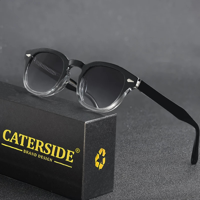 CATERSIDE Retro Round Men Sunglasses Punk Propionic Acid Pin Temple Sun Glasses Women Sports Leisure Party Eyewear UV400 250214