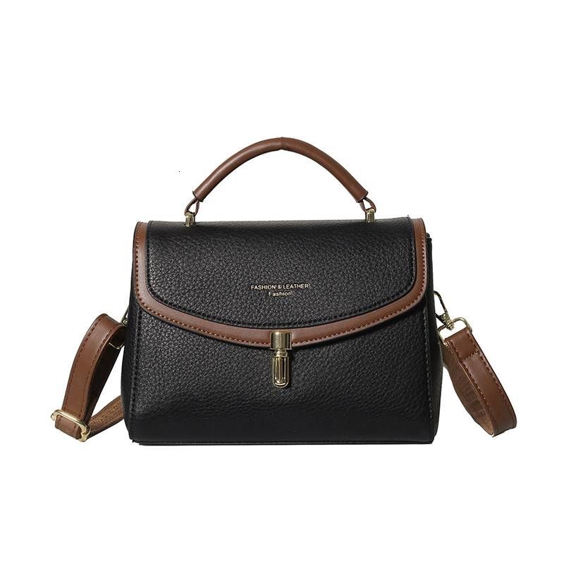 Summer New 2024 High-End Exquisite Retro Fashion Lychee Pattern Hand-Carry Shoulder Women's Bag