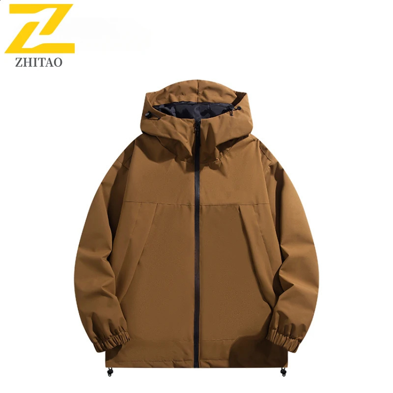Jacket Mens Waterproof Trendy Sports Multifunctional Splicing Windbreaker Autumn Male Casual Camping Loose Hooded Coat 250210