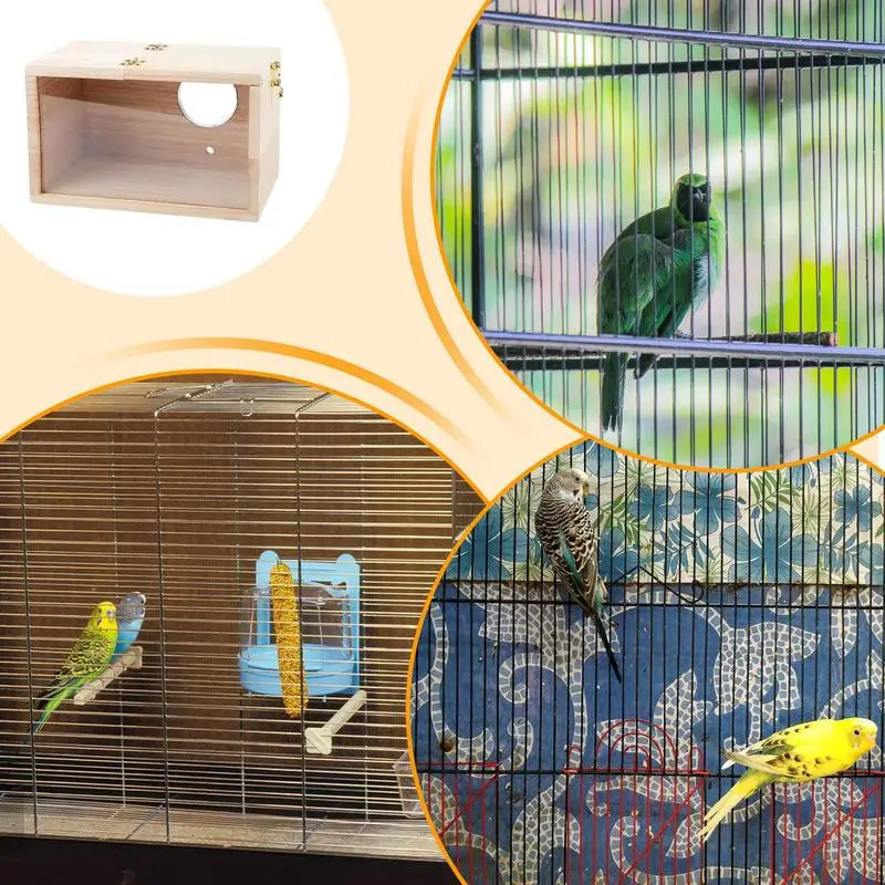 Bird Breeding Box Parrot Mating Box Cage Parrot Breeding Mating Box Wooden Bird Nesting House For Parrot Parakeet Budgies 250206