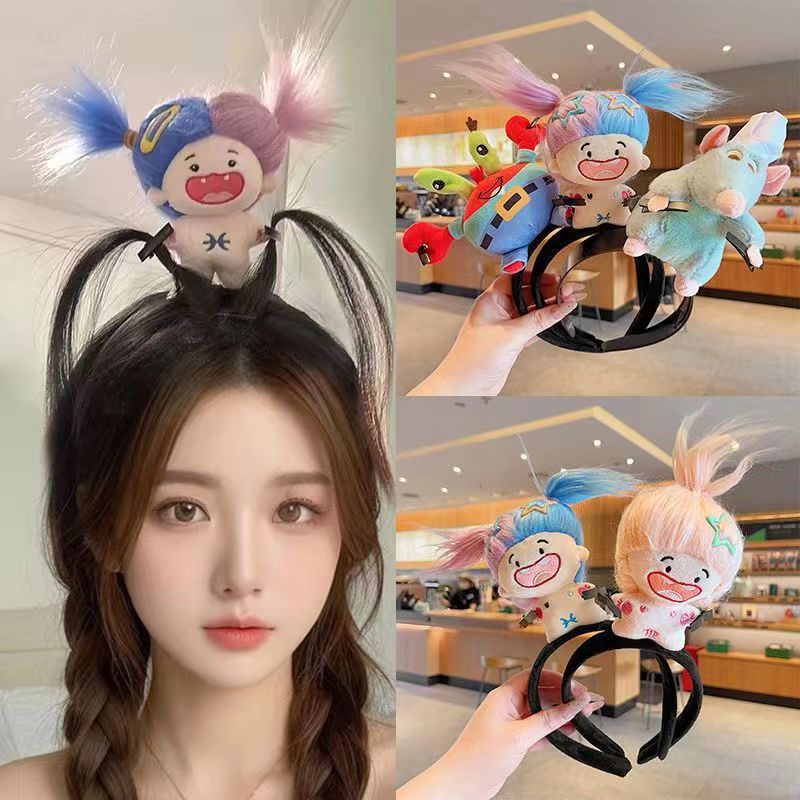 Adorable Missing Tooth Doll Headband with Rat King Cartoon Character for Washing Faces - Novelty Toy