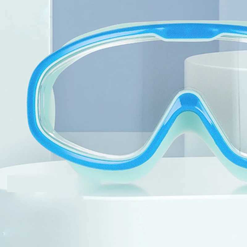 Adult Large Frame Swimming Glasses High-definition Waterproof Anti-fog Silicone Swimming Goggles Childrens Swim Goggles Z250215
