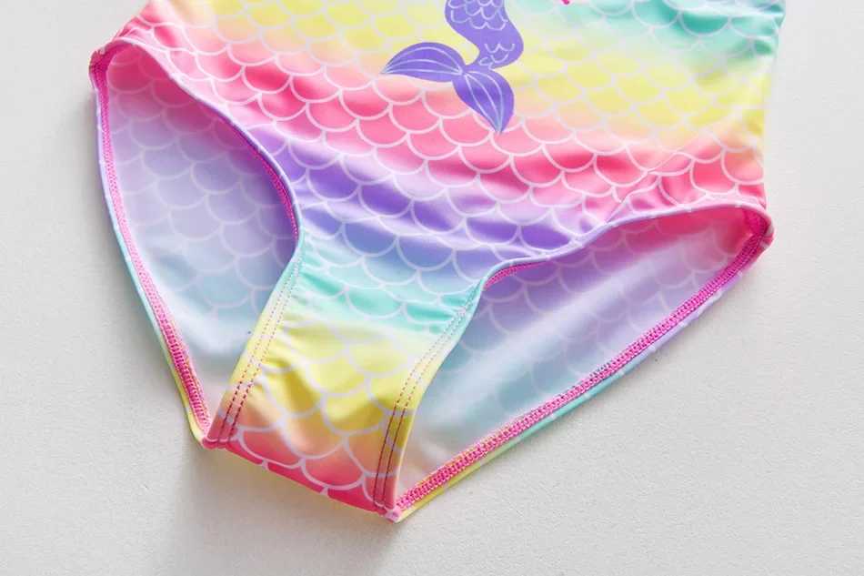 New Arrival Girls One-Piece Swimsuit Childrens Swimwear Colorful Gradient Print One-Piece Swimsuit for ChildrenXJ250214