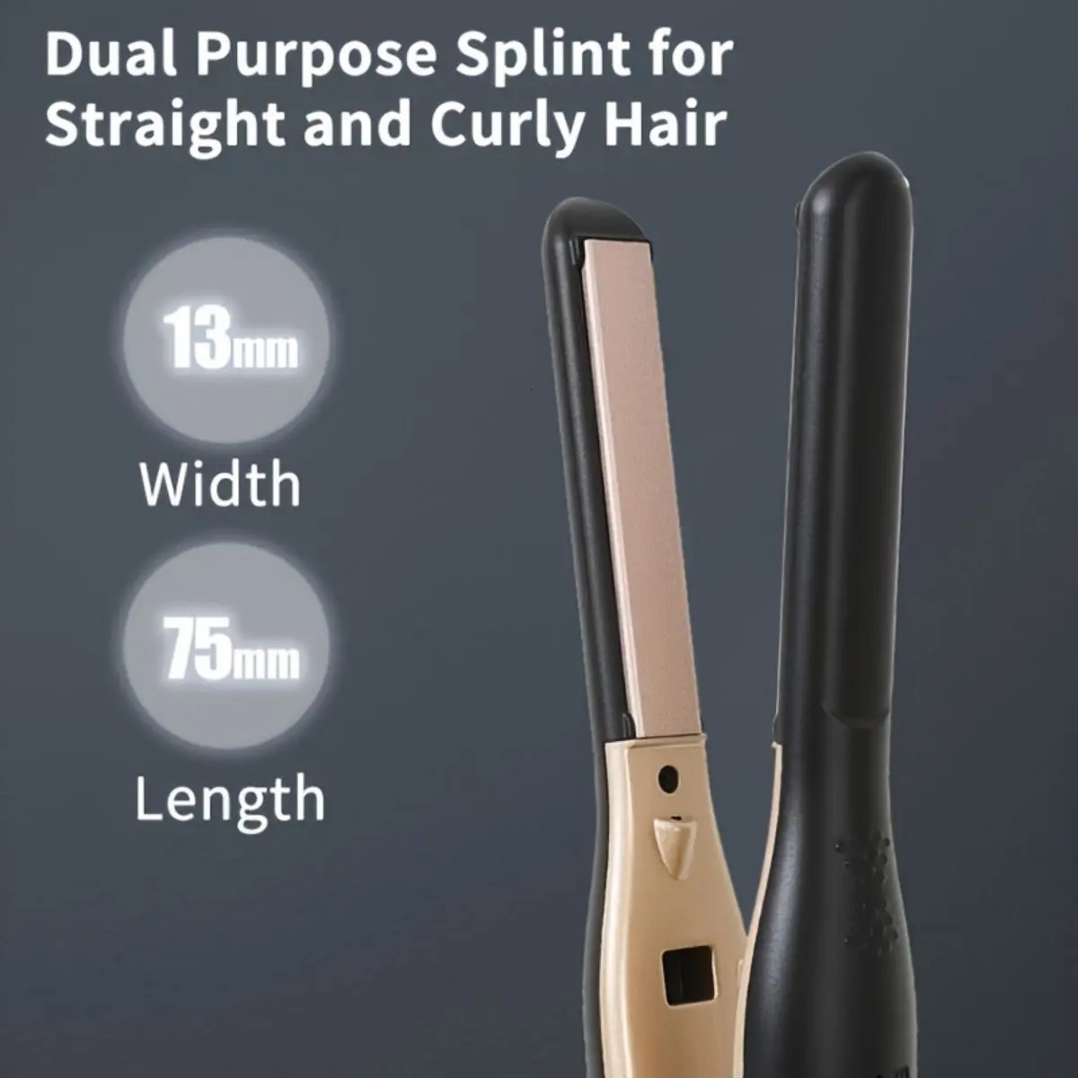 2 In 1 Hair Straightener Curling Iron Mini Pencil Flat Iron for Short Hair Beard StraighteneHome Hair Curlr Ceramic Hair Curlers 250214