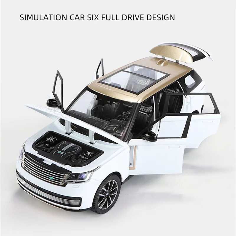 Top Quality New 1/24 Land Range Rover SUV Alloy Diecast Metal Toy Off-Road Vehicles Car Model Simulation Sound And Light Kids Giftt250215