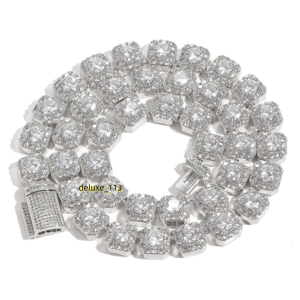 Meisa 10mm Wide Rock Sugar Chain moissanite Flip Style Men's Necklace Fashion Accessories