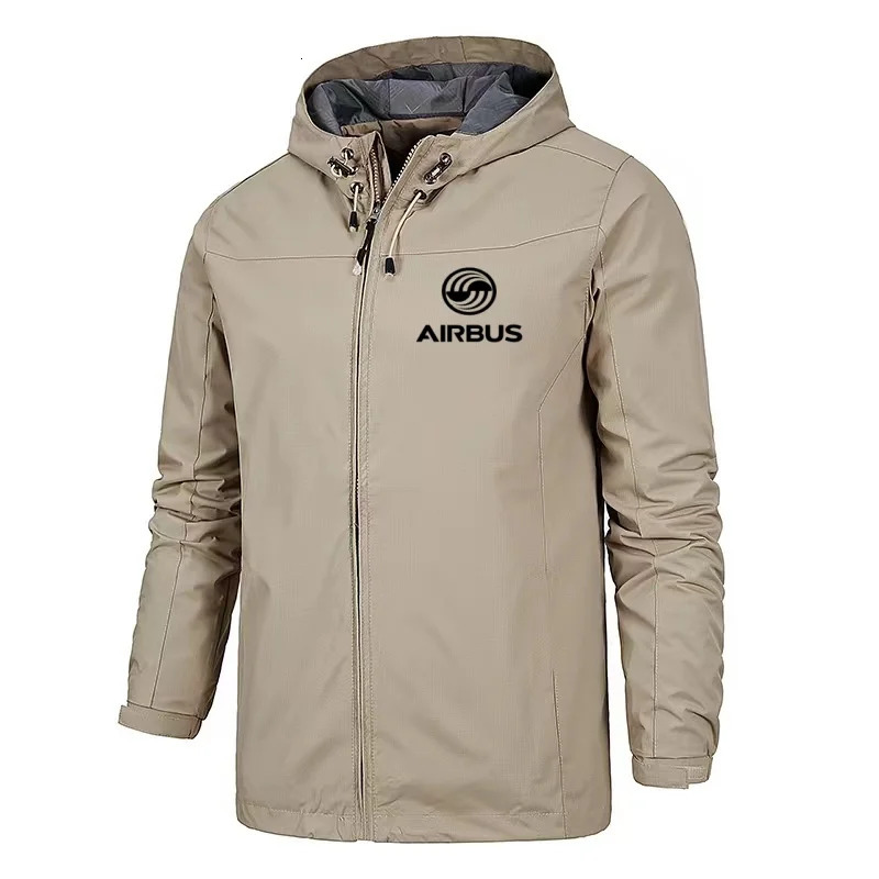 Mens Fashion Business Airbus Aviation Flight Windproof Clip Zipper Thin Hoodie Pilots Wear Autumn Jacket 250214