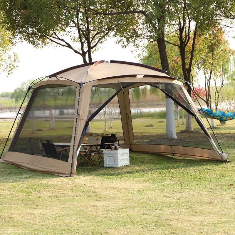 Multiplayer Camping Tent 4 Corners Garden Arbor Leisure Party Awning Barbecue Sun Shelter Large Gazebo Good Quality X250215