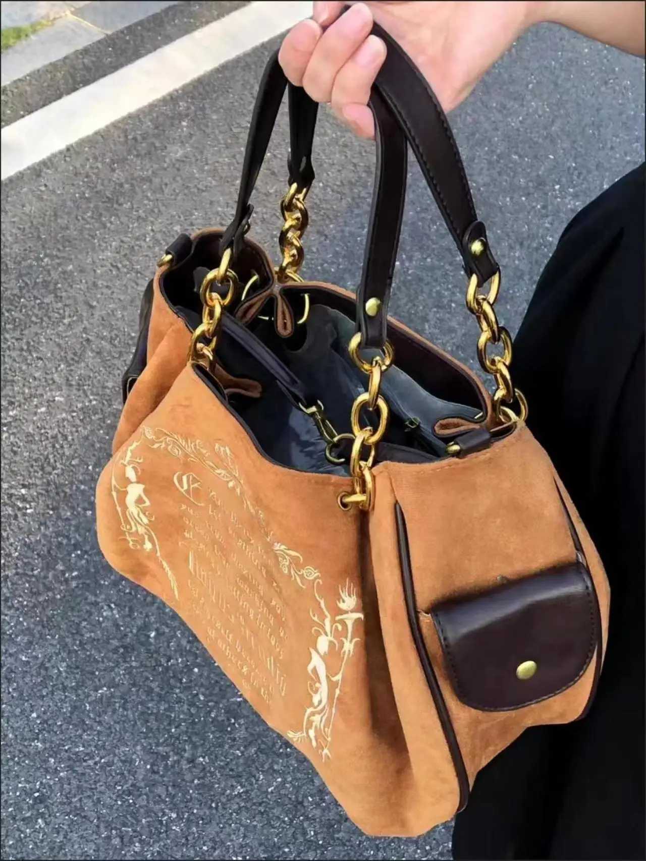 JIAERDI Vintage Letter Y2k Handbag Wen Gothic Large Capacity Casual Crossbody Bag Purse Fem Harajuku Ahetic The Tote Bag Z250215