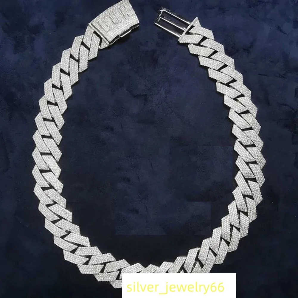 Custom Name Clasp Big Guy 26MM Rappers Iced Out Cuban Link Chain Diamond Moissanite Mens Chunky Chain Necklace