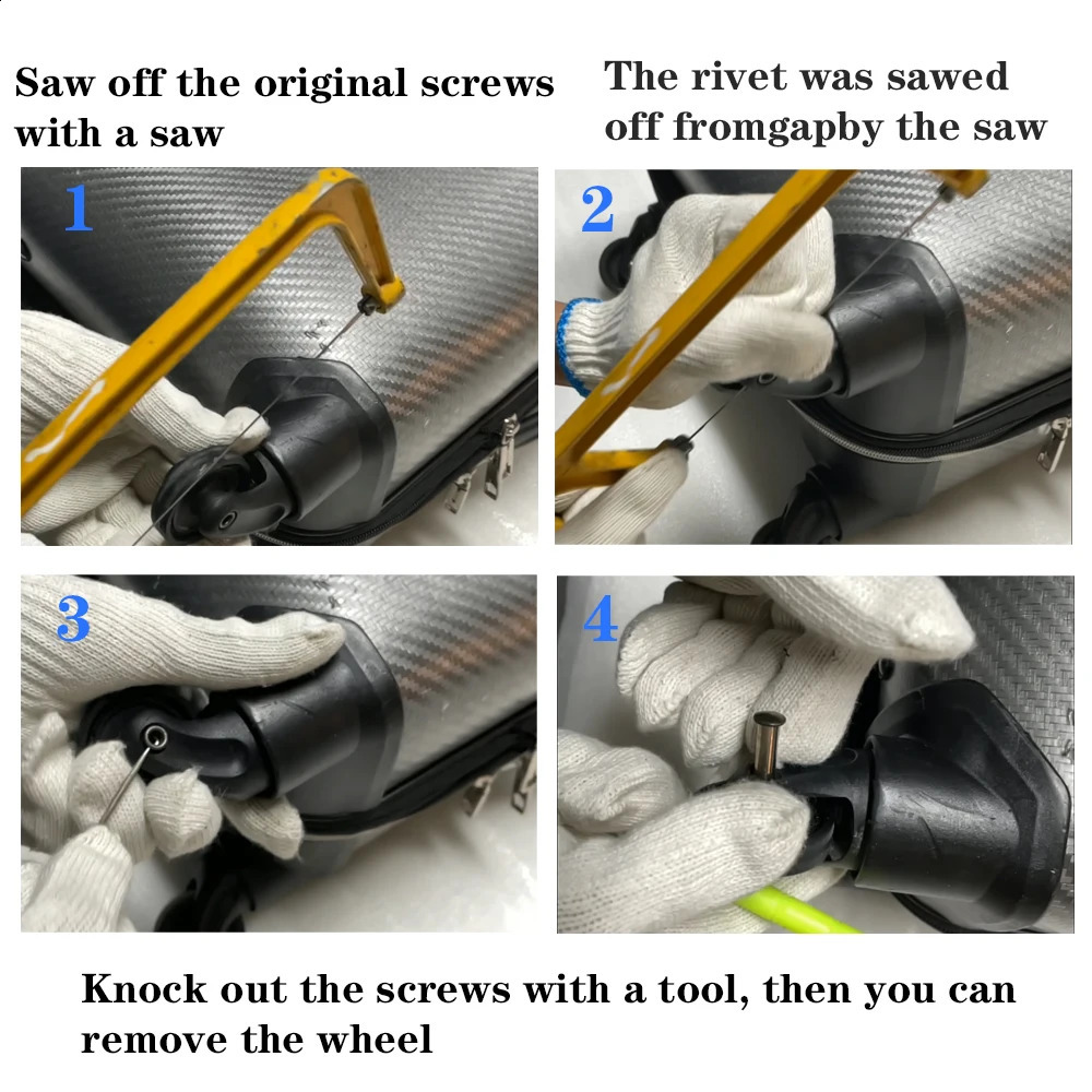 Suitcase Screw Replacement Wheels for Travel Suitcase Wheel Axle Repair Kit 40/45/50/60/70/80/90/100/110/120mm Silent Casters 250214
