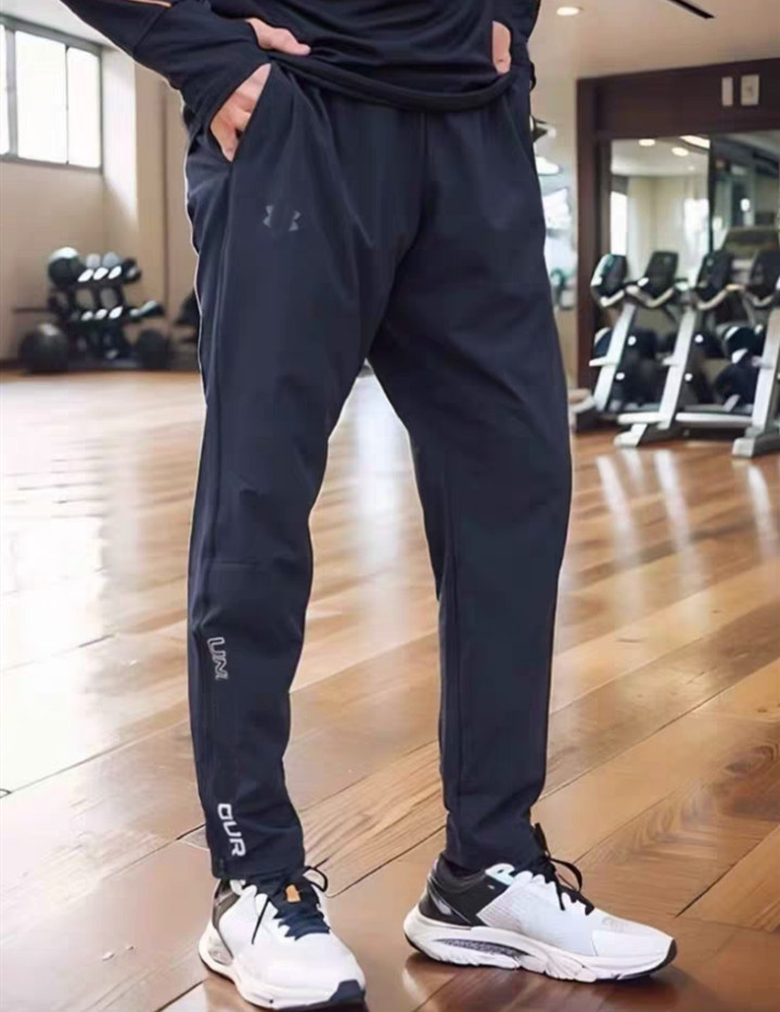 Summer trend thin Brand Designer men's Quick drying training casual training sportswear pants fitness running breathable small foot zippered joggers pants n8902