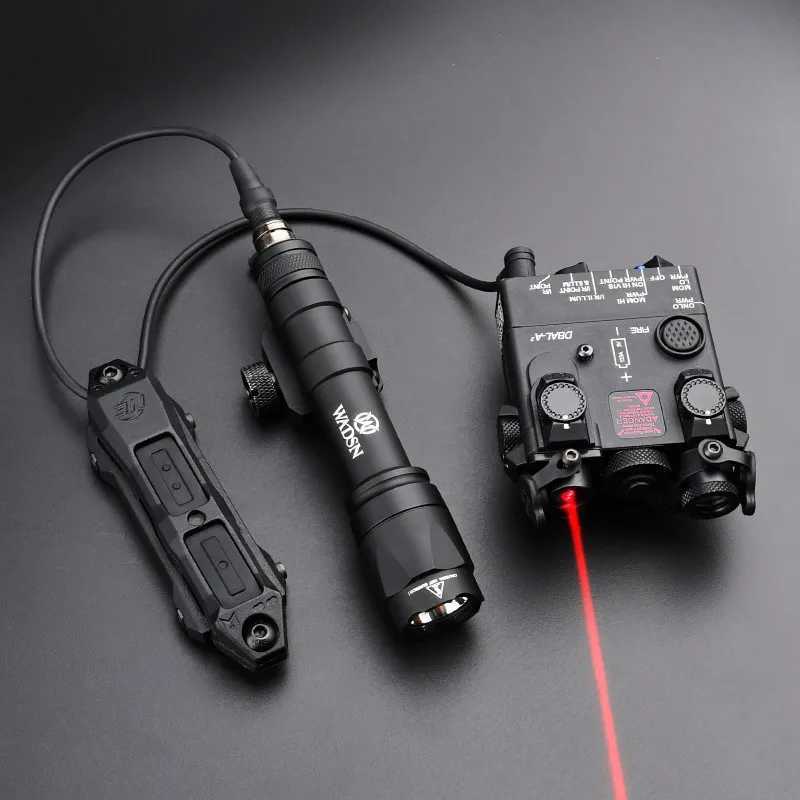 WADSN Tactical DBAL-A2 PEQ15 Laser Head M300A M600C Flashlight AR15 Rif Weapon Light Red Dot Green Laser Airsoft Indicator W250214