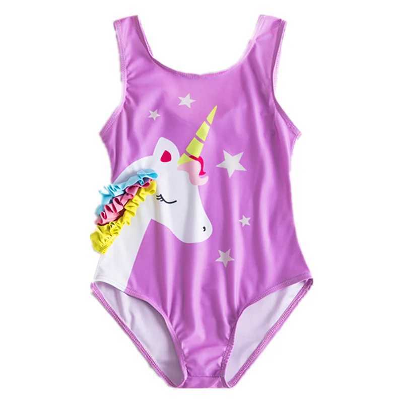 Baby Girls One-Piece Swimwear Toddler Baby Girl Swimsuits 2023 Summer Girls Flower Leopard Printing Swimwear Bikini Bathing SuitXJ250214