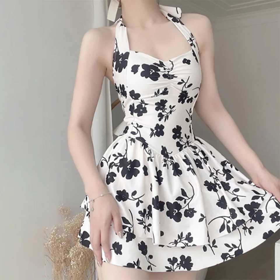 Comfy Fashion Hot New Stylish Women Swimwear Swimsuit Female Summer Sweet Beach Dress Belly-covering ConservativeW250214