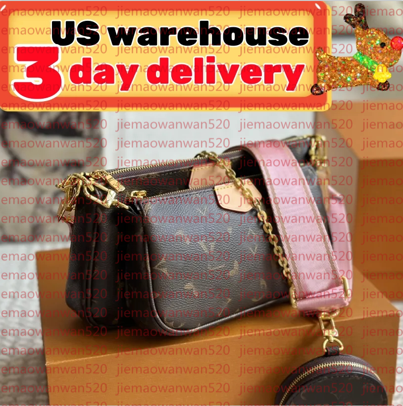 3pcs set Women Classic Luxury designer handbag Pochette Felicie Bag Genuine Leather Handbags Shoulder handbag Clutch Tote Messenger Shopping Purse M44840 vuttons