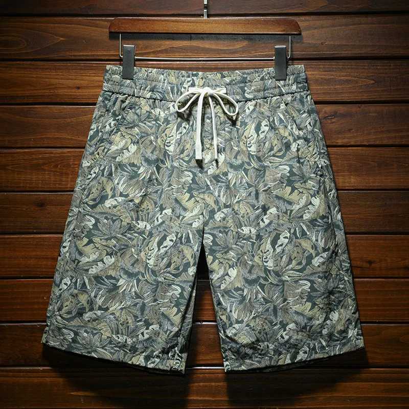 Summer Beach Shorts Men2024New Fashionable Color Pattern Loose Breathable Pants Outdoor Trendy Cropped Pants W250215