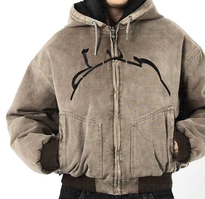 Street Star Simple Design Zipper Hoodie Male Cool Upper Body Embroidery Trend Brand Loose Fashion Zipper Sweater Female Rookie W250215