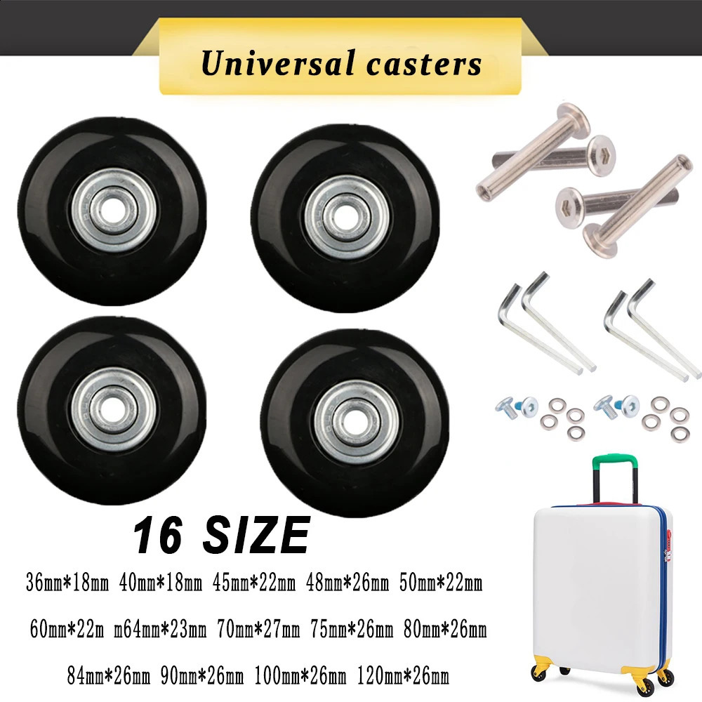 Suitcase Screw Replacement Wheels for Travel Suitcase Wheel Axle Repair Kit 40/45/50/60/70/80/90/100/110/120mm Silent Casters 250214