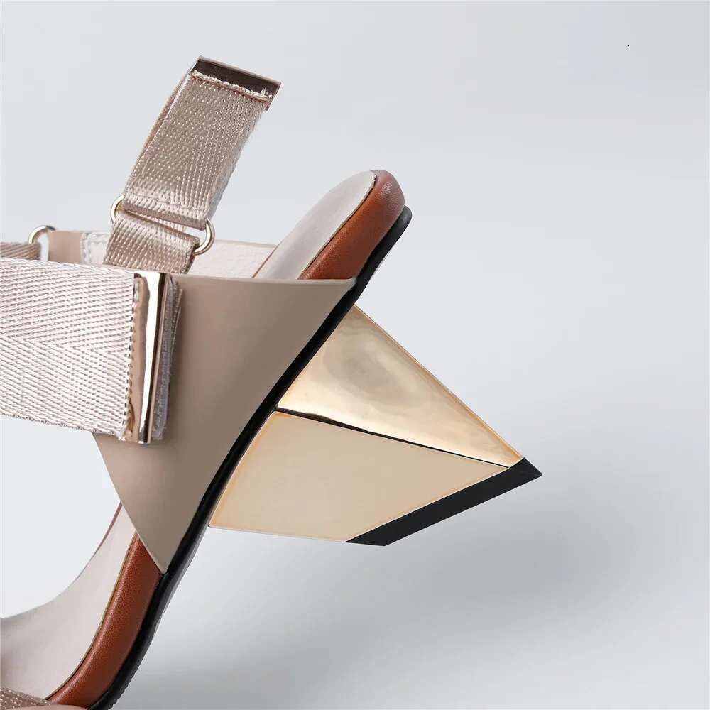 Square Toe 5Cm Med Strange Heels Mixed Colors Party Dating Classic Casual Shoes Cozy Women Sandals Lx199