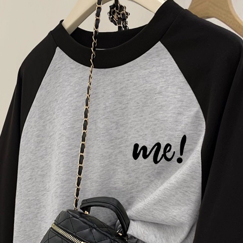 Designer Color Blocked Off Shoulder American T-shirt Short Sleeve 2025 Spring/summer New Style Loose Concealed Women's Top Grey