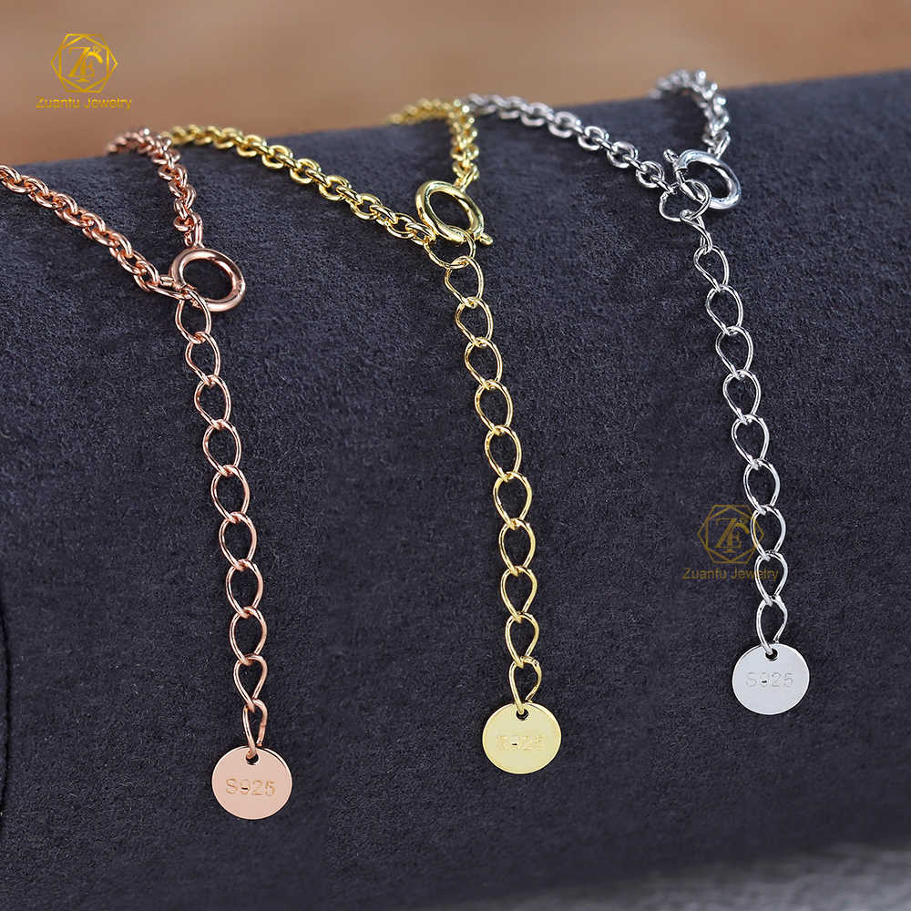 925 Silver High Quality Custom Yellow Gold Plated D VVS Moissanite 4X6MM Emerald Cut Engagement Pendant Necklace for Women Men