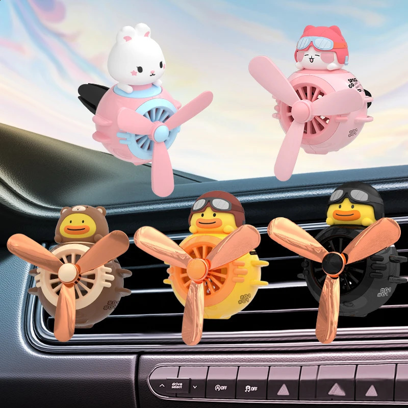 Car Air Outlet Aroma Car Creative Gifts Car Accessories Propeller Aroma Ornaments Give Two Scented Tablets 250214