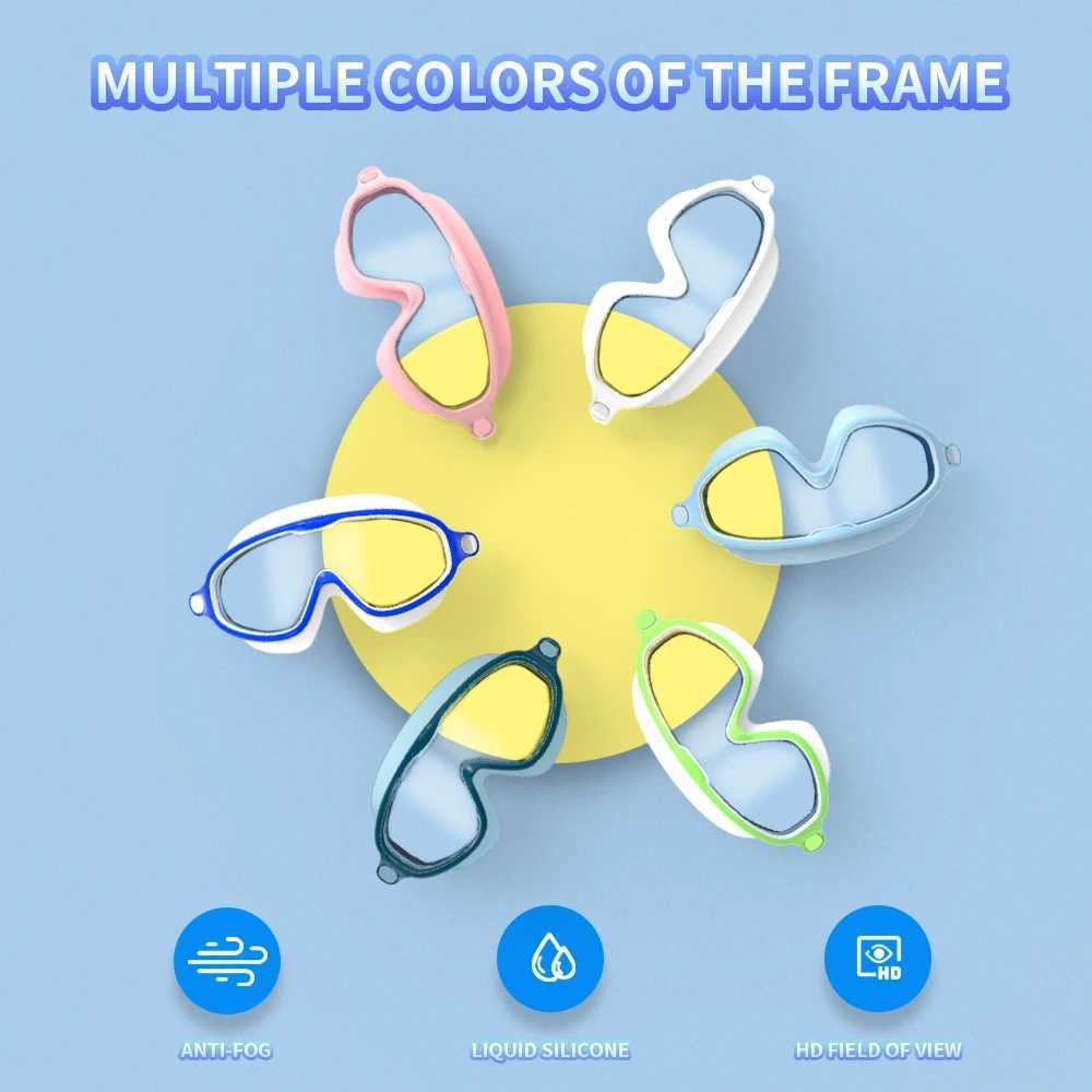 Swimming Goggles Kid Waterproof Swim Glasses Boys Girls Pool Beach Eyewear Children Anti-Fog Diving Goggles Mask Z250215